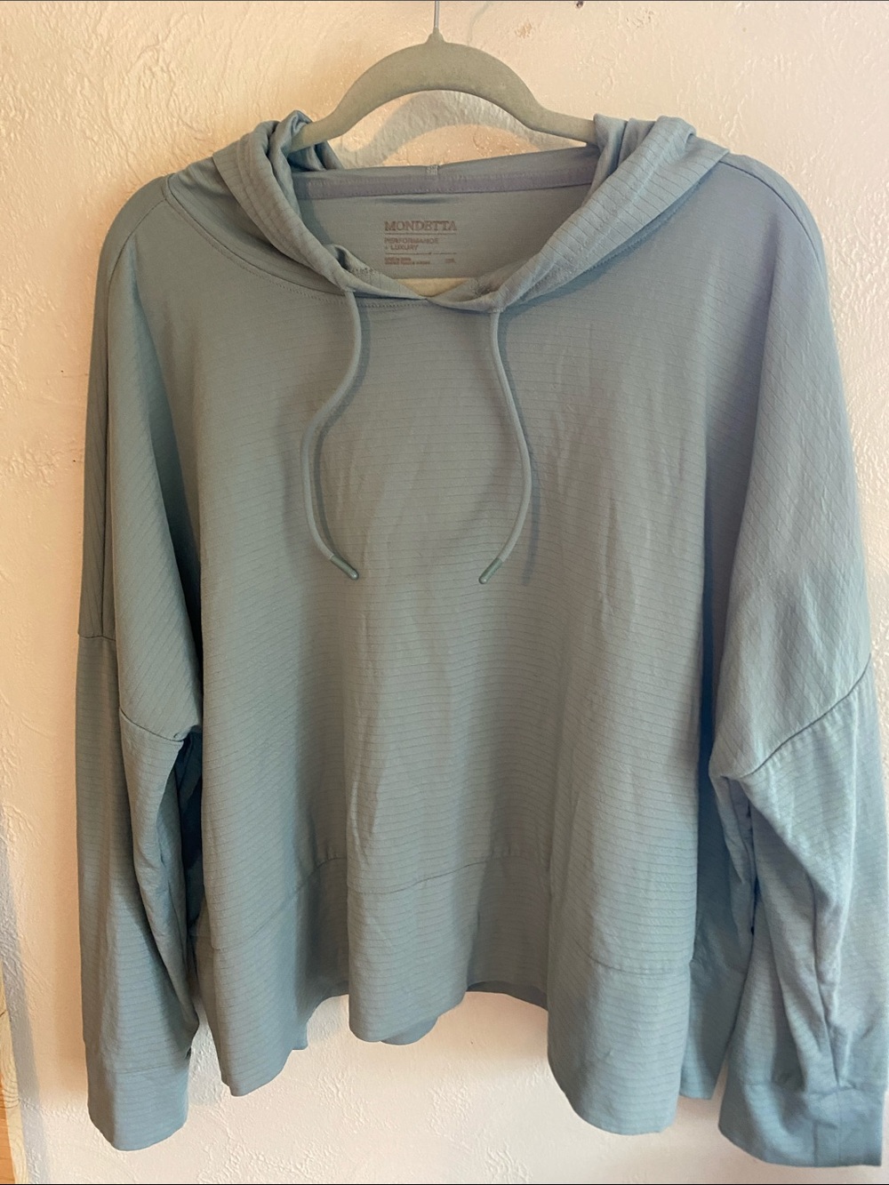 Mondetta Light Blue Hooded Crew-Neck Pullover